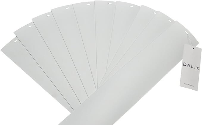 PVC Vertical Blind Slats Curved Smooth White 82.5 X 3.5 (10-Pack)