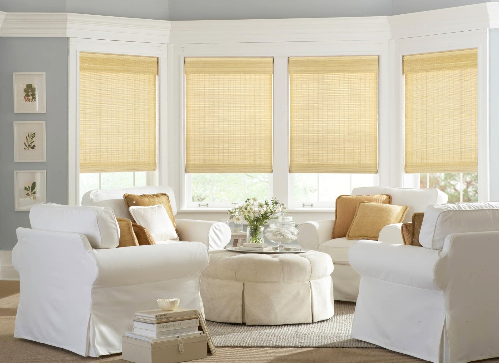 LazBlinds 34” W x 64” H, Ceylon Natural No Tools No Drill Cordless