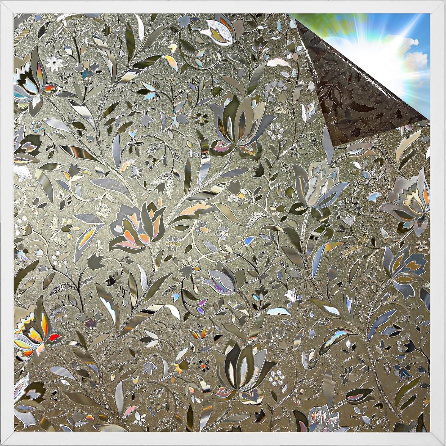Window Privacy Film Decorative Stained Glass Static Clings Frosted Sticker Cover