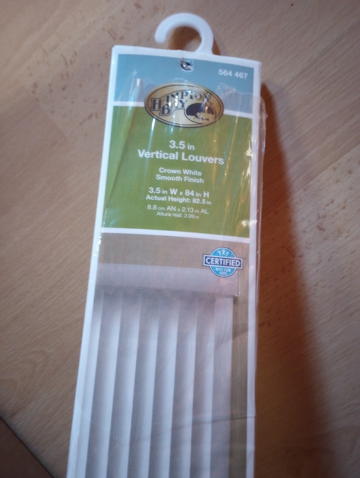 Hampton Bay Crown White Vertical Louvers (9 Pack) – 3.5 in. W x 84 in