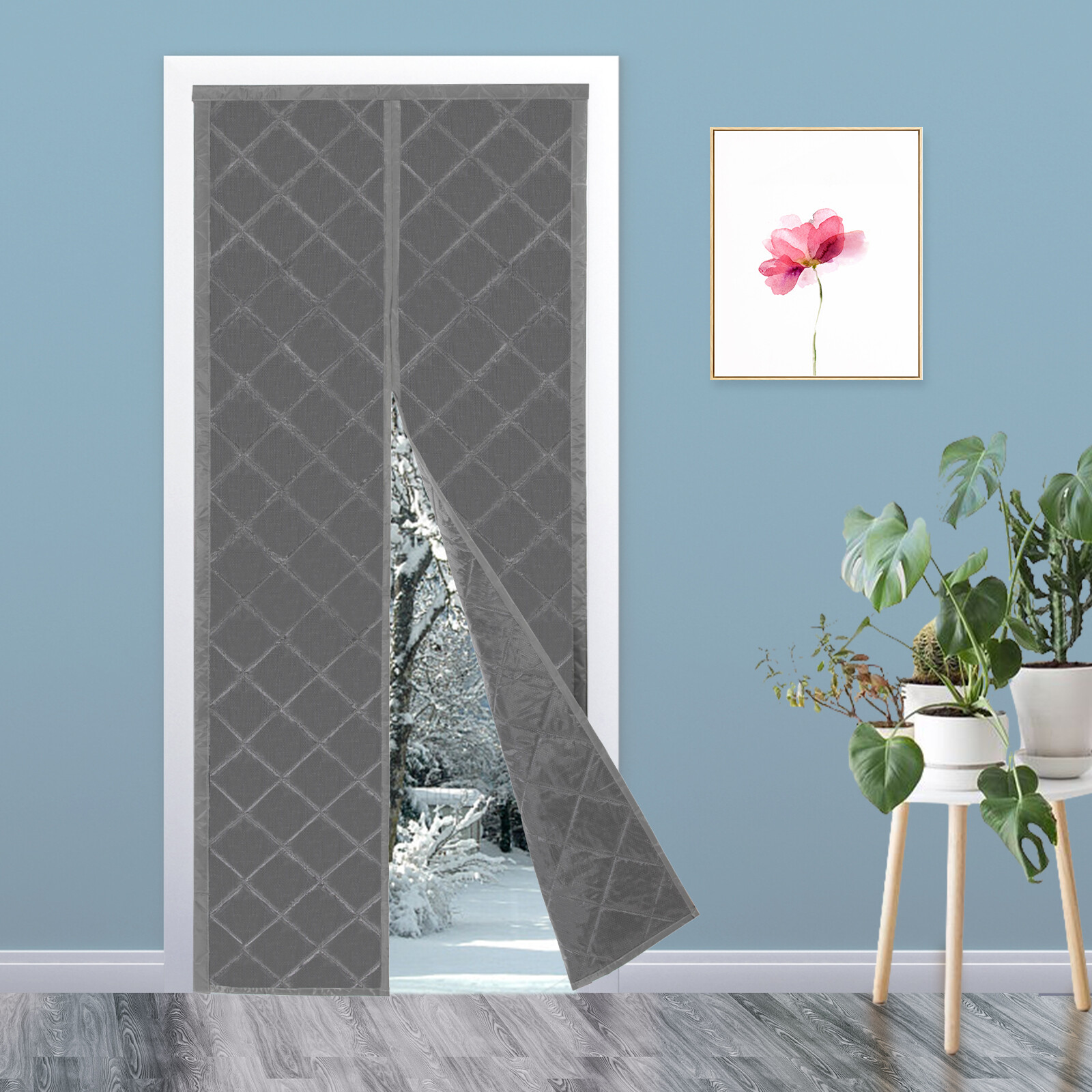 34x82inch Magnetic Thermal Insulated Door Curtain Window Door Room Divider