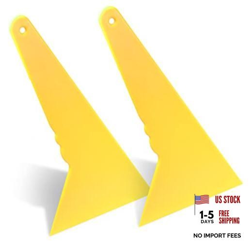 Car Window Film Scraper, Long Handle Plastic Squeegee for Vehicle 6-inch