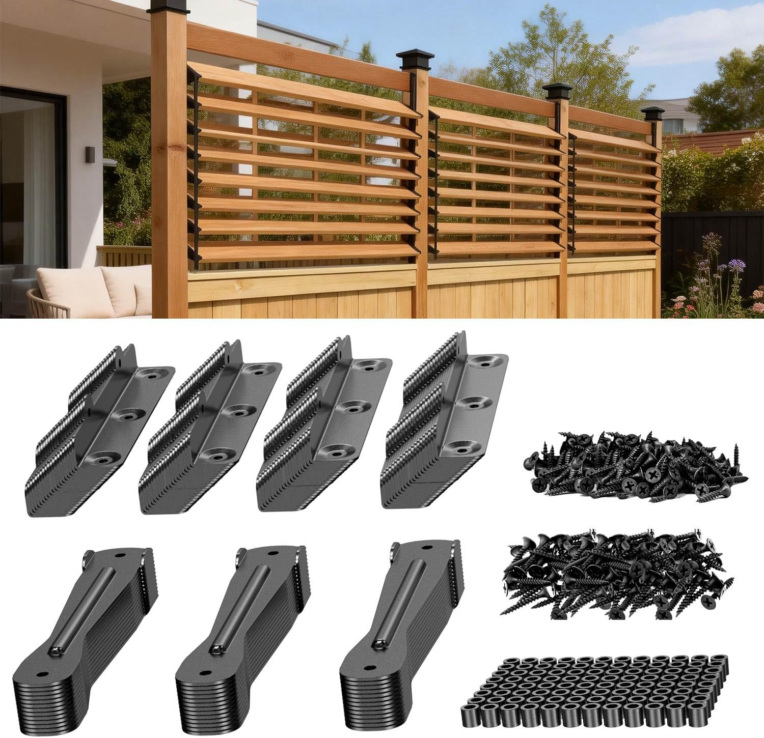 Louver Kit Metal,Heavy Duty Complete Set for Louver Shutters, Outdoor Blinds, De