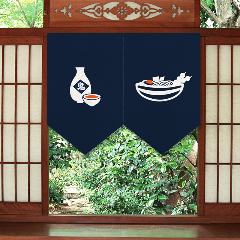 30X50cm Japanese Noren Short Hanging Curtain Flag Home Sushi Restaurant Retro