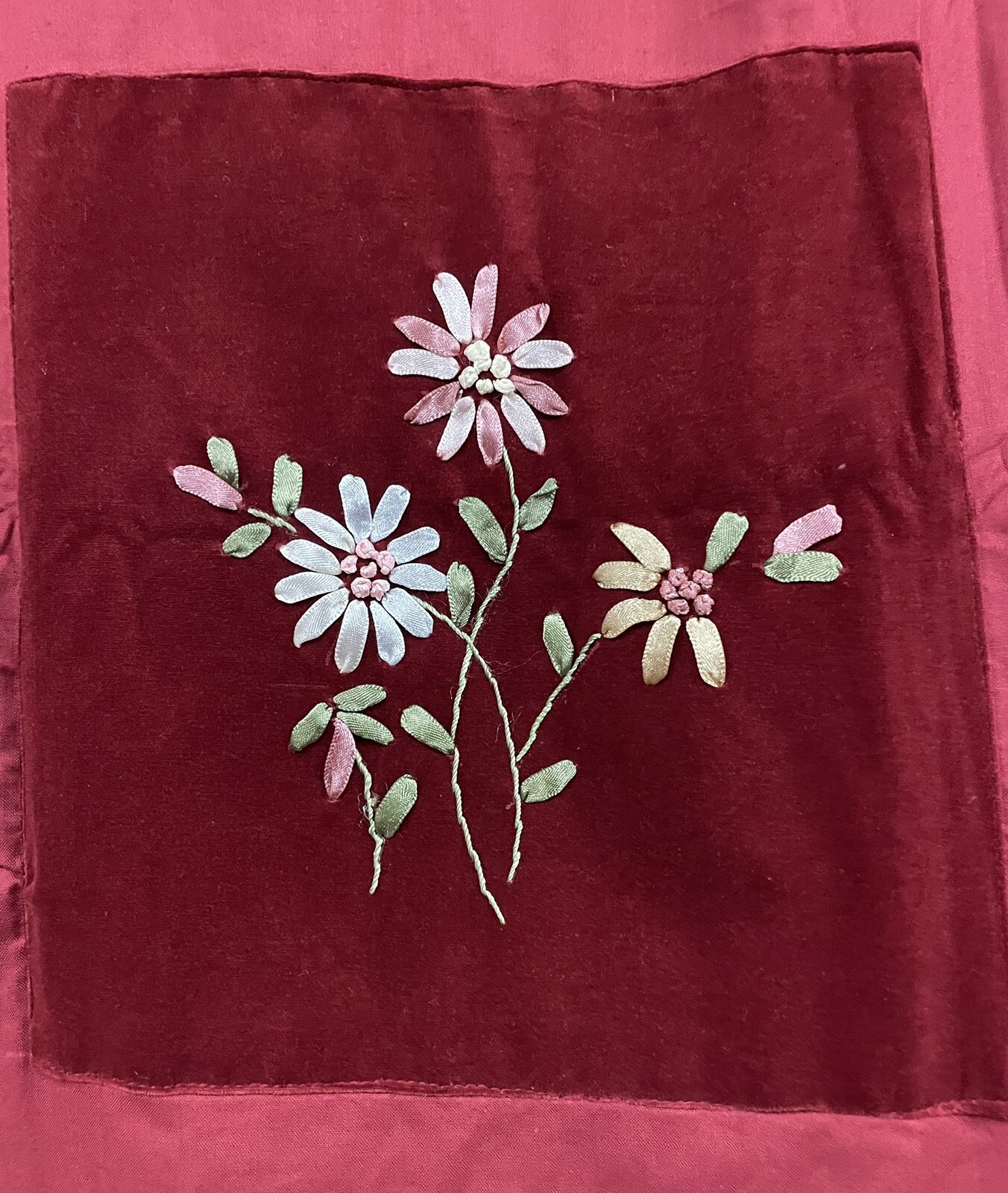 NEW Window Door Curtain Valence Cover 100% Cotton Velvet Embroidered Florals