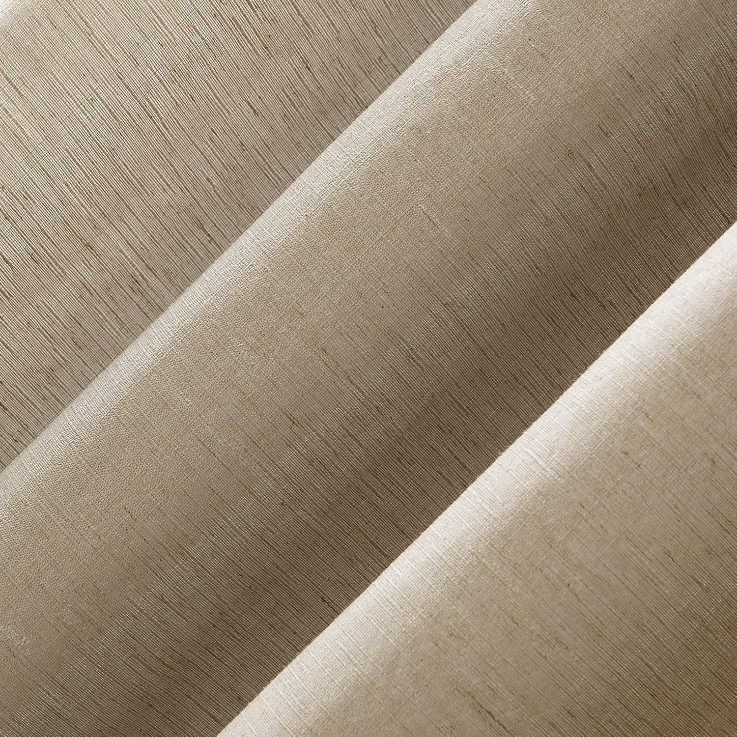 Amalfi Linen Blend Textured Semi-Sheer Rod Pocket Curtain Panel, 54″ x 84″, T…