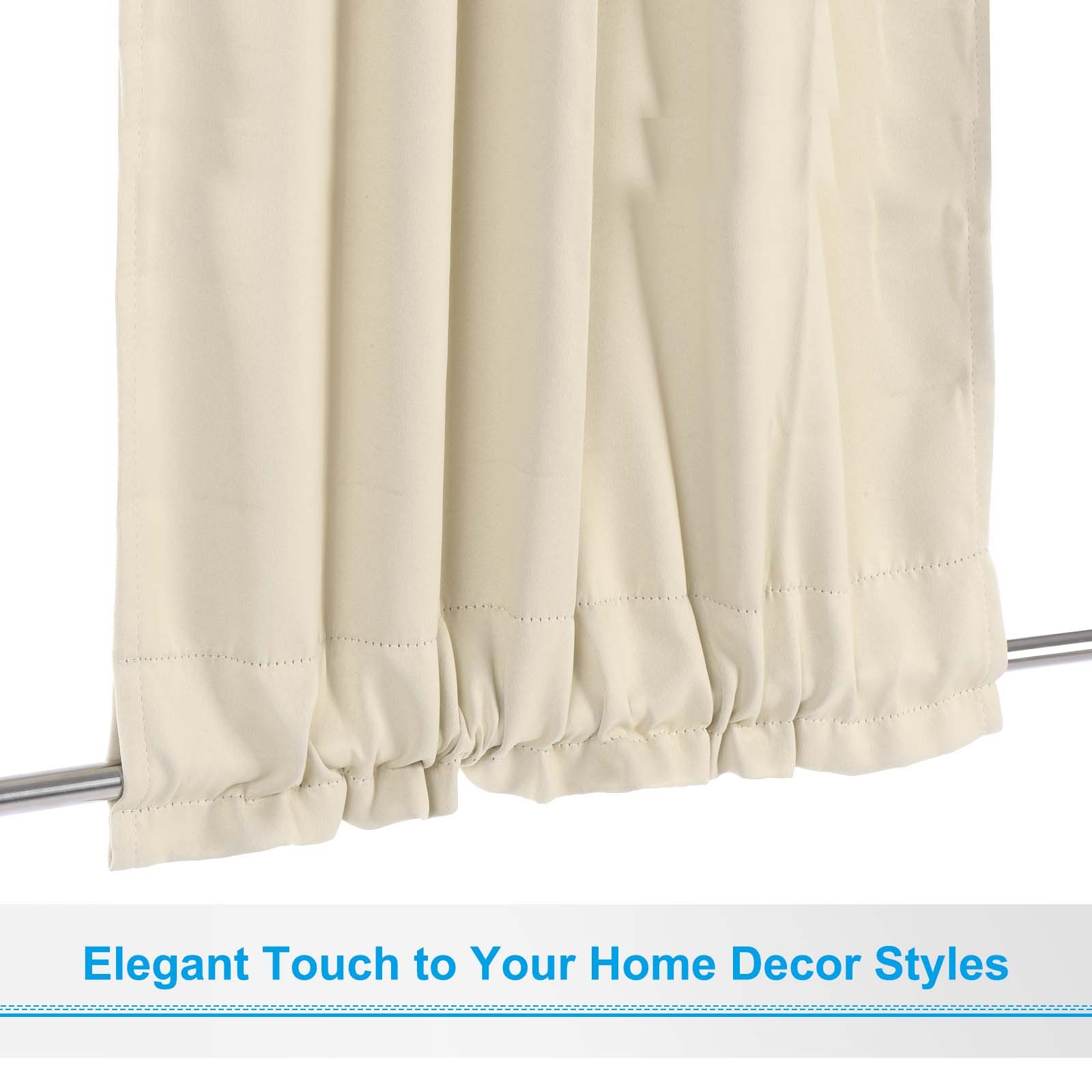 Blackout Door Curtain 25″ x 72″ French Window Door Curtain 1 Panel Beige