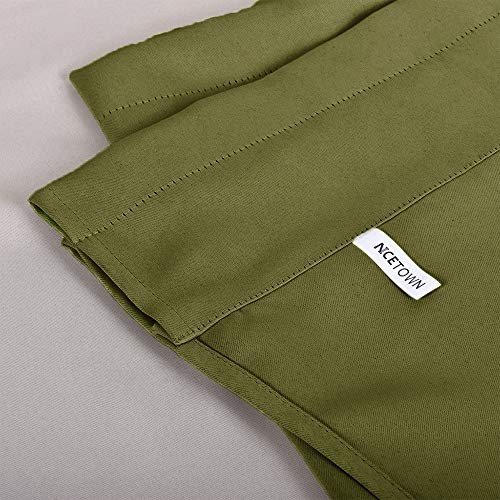 Window Treatment Farmhouse Valances – Blackout 52″W x 18″L (Pack of 2) Olive