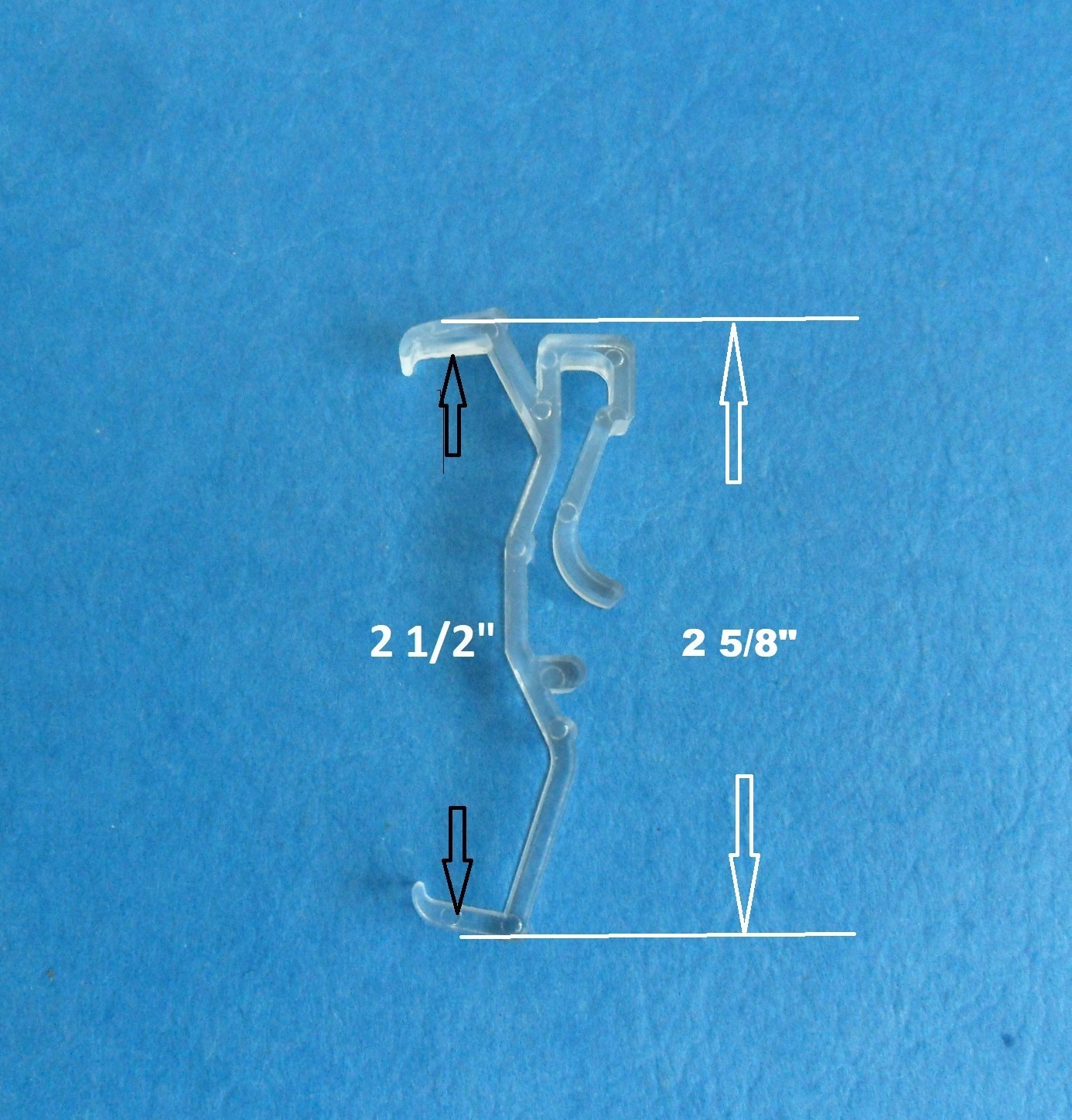 8 – 30 Pcs 2 1/2 Inch CLEAR Valance Clips For Horizontal Faux & Wood Blinds 2.5″
