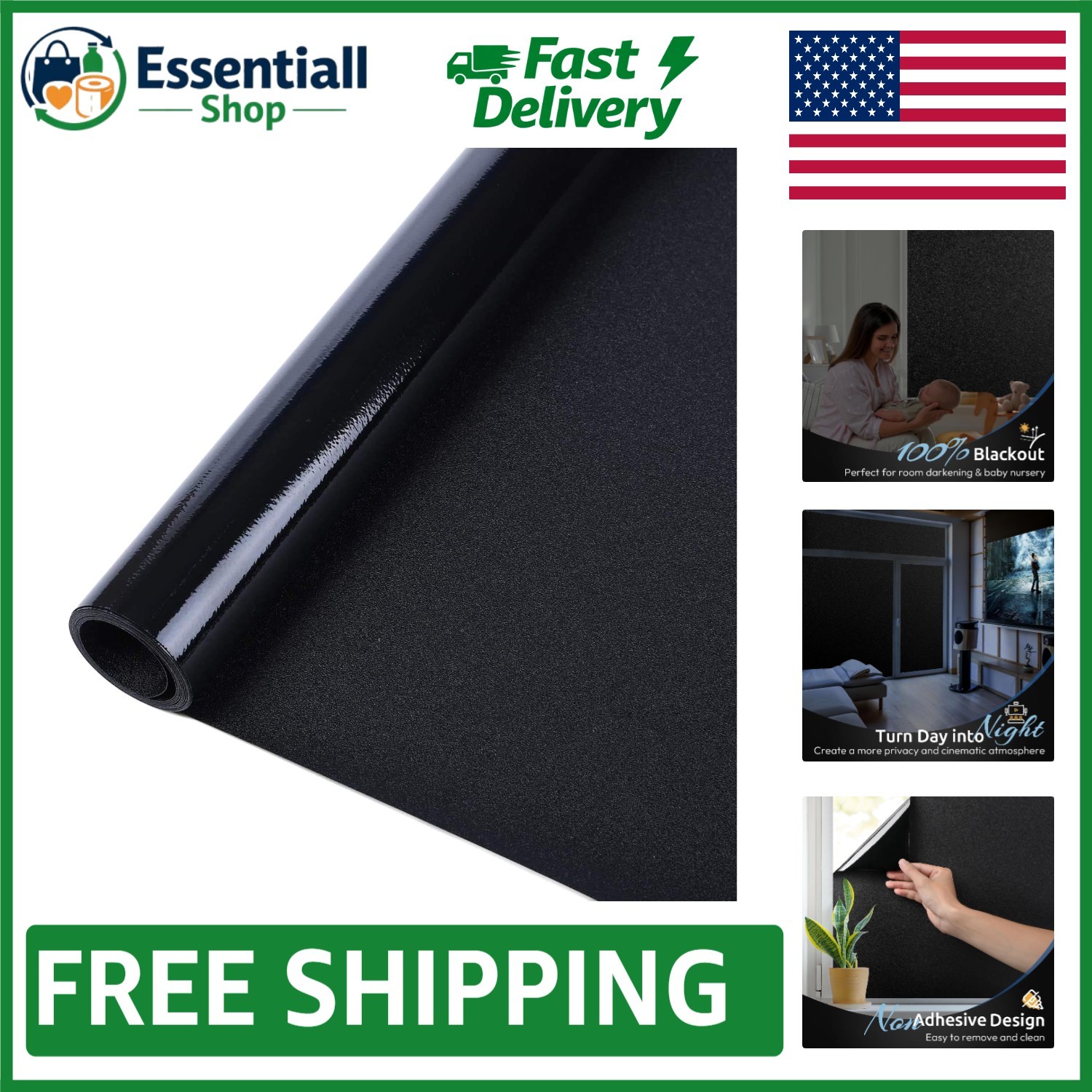 High-Quality Blackout Window Tint – 17.5×78.7 inches for Ultimate Privacy