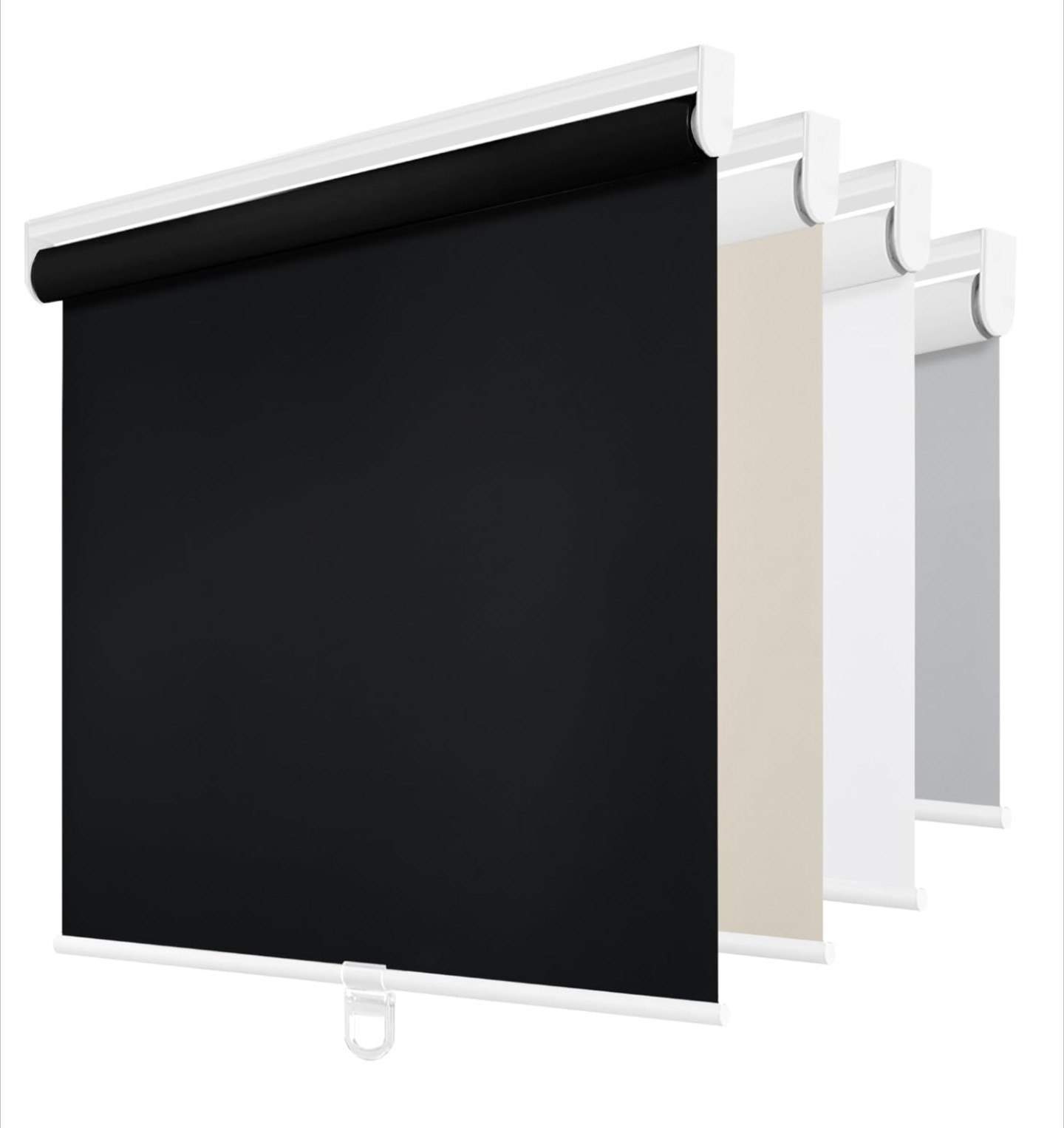 Cordless Blackout Roller Shade, 25″ W x 72″ H, Black, Thermal insulated, UV Prot