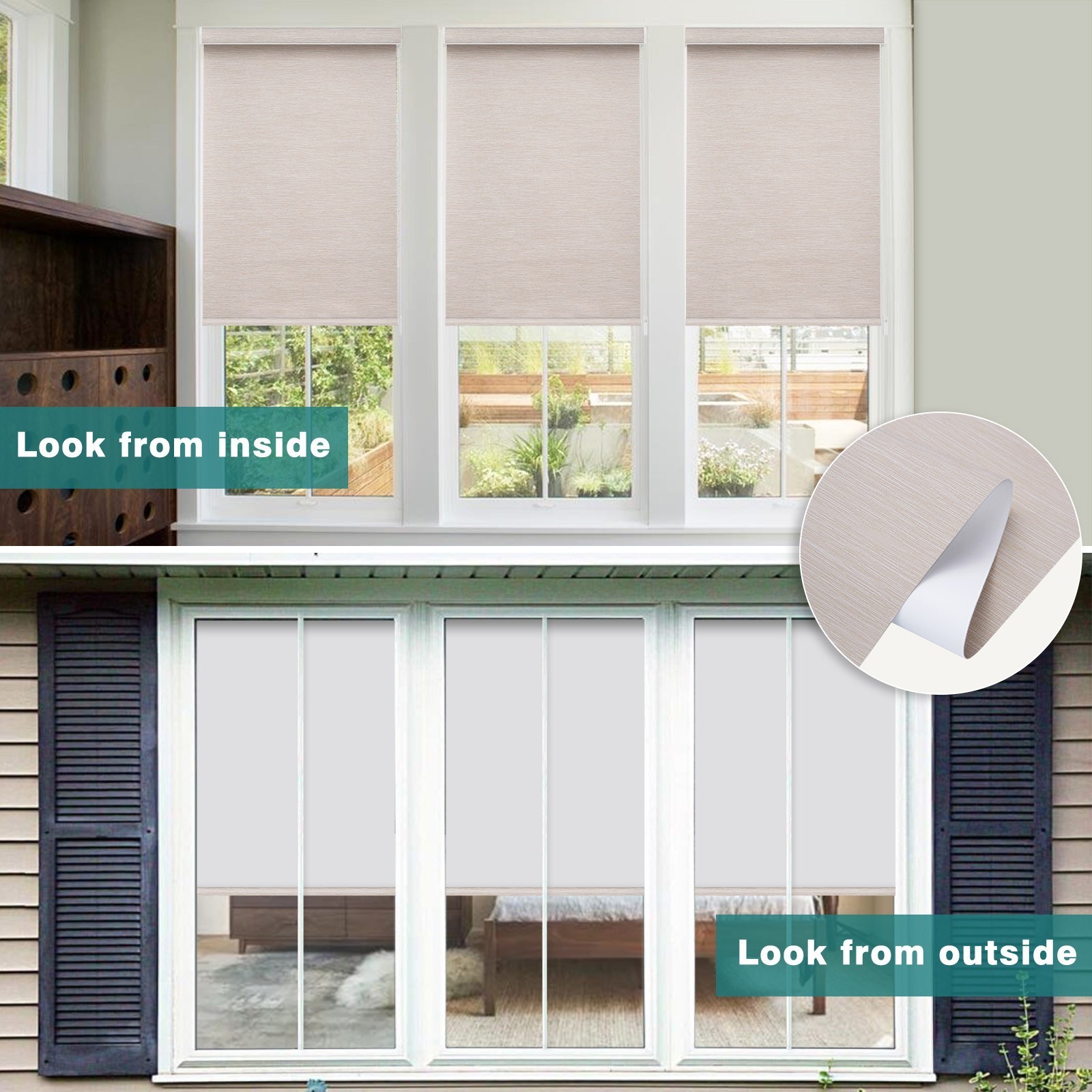 Changshade CUSTOM Curtains Window Blinds Blackout Roller Shades Room Darkening