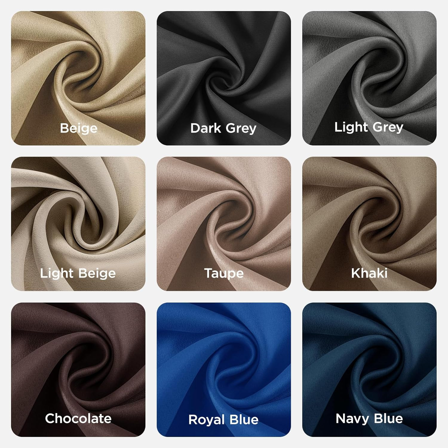 Blackout Curtains 72 Inch Length 2 Panels Set, Thermal Insulated Long C