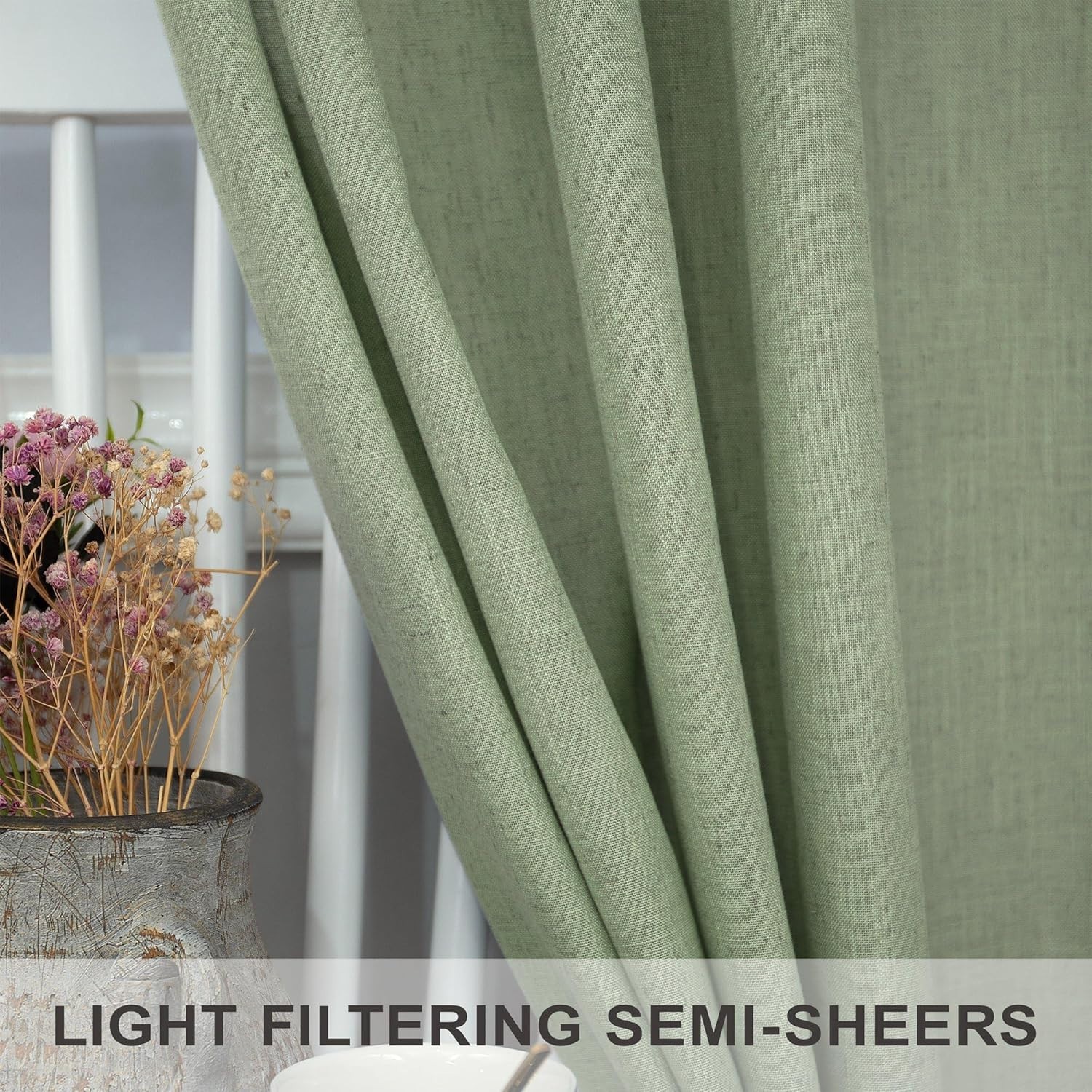 Large Back Tab Pocket Drapes for Living Room – 2 Panels
