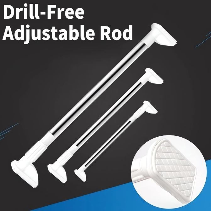 Drill Free Adjustable Rod – 2024 New Adjustable Pressure Curtain Rod
