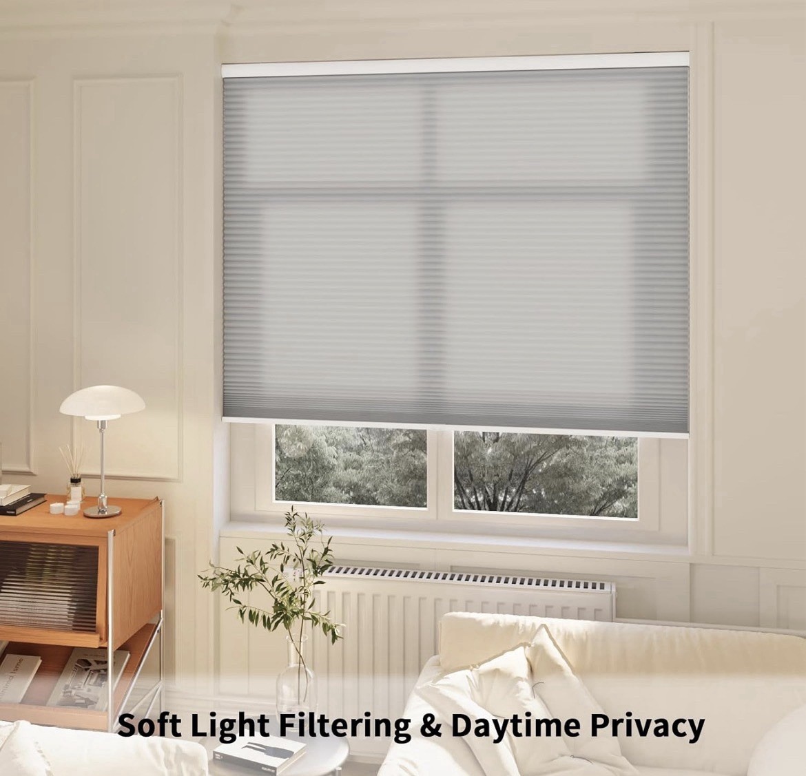 MYshade Cordless Light FilteringCellular Shades Room Darkening, 39″ W x 72″ H