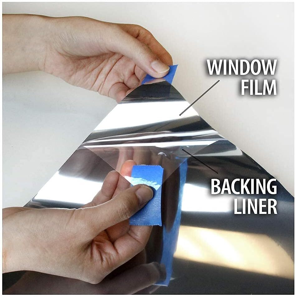 30in X 24ft Window Film Daytime Privacy and Heat Control Silver Very Dark