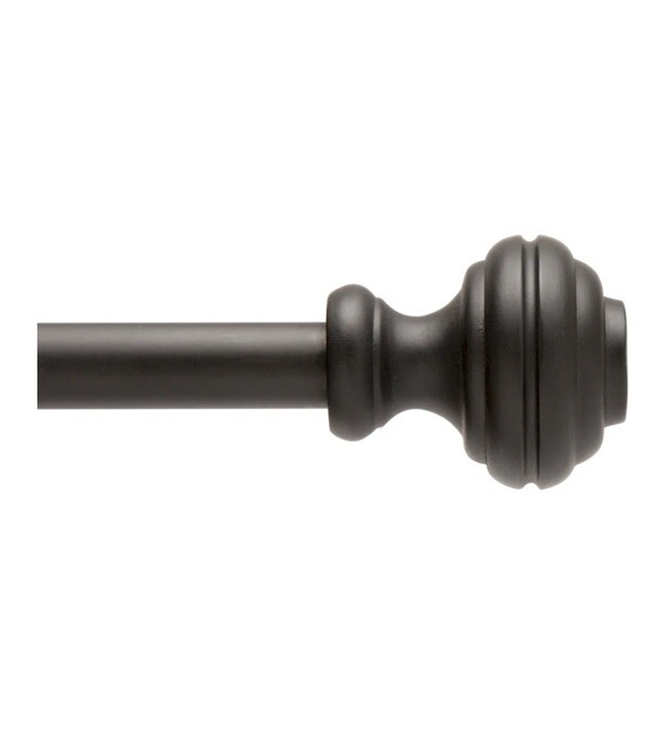 4- Mainstays Adjustable 48”-84” Cedric Petite Cafe Curtain Rod Black 1/2”