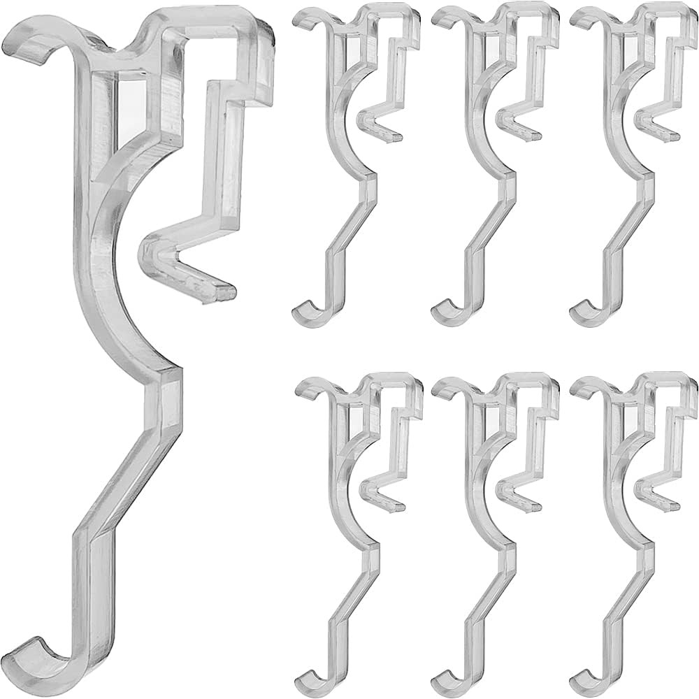 Valance Clips 12Pcs 2.5″ Clear Plastic Hidden Retainer Holder Installation