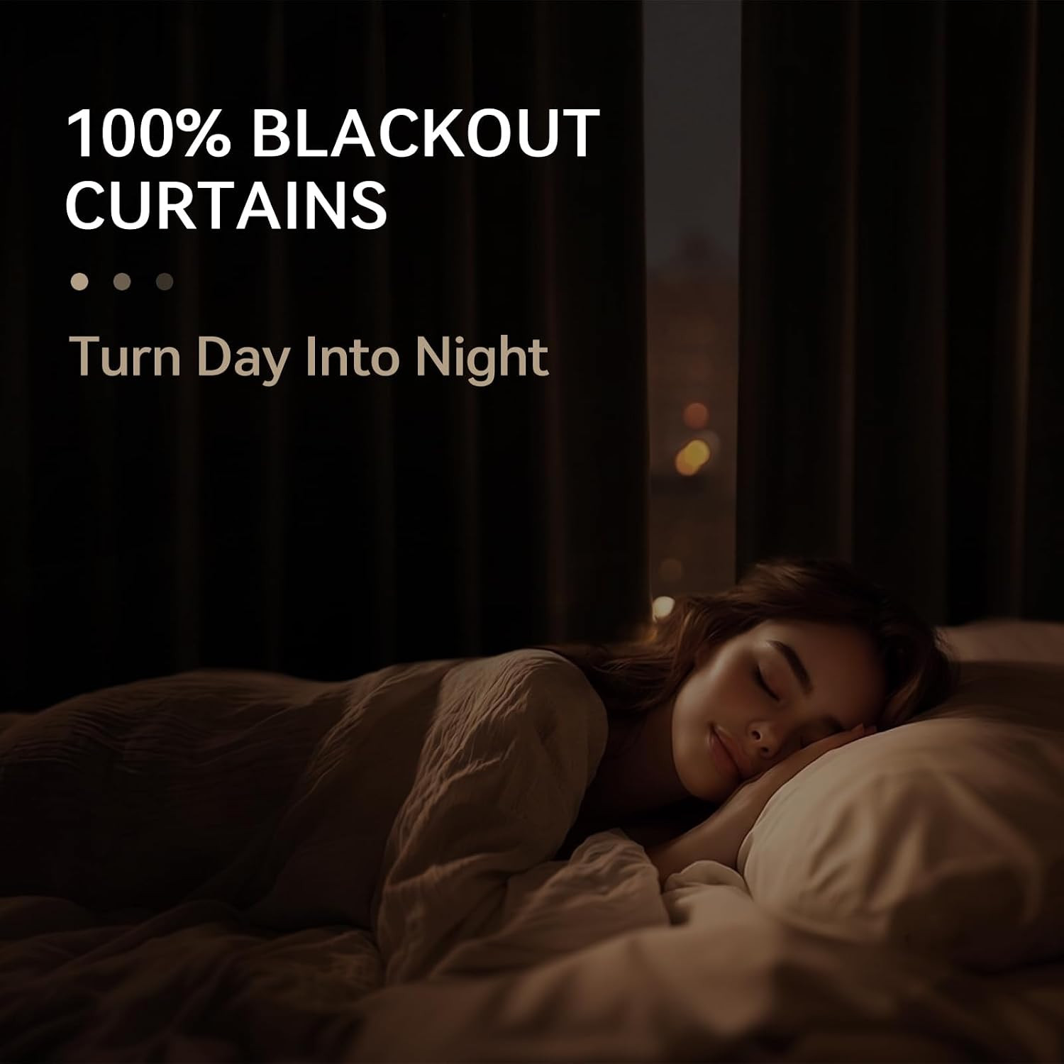 100% Blackout Shield 100% Polyester Blackout Curtains for Bedroom 63 Inches Long