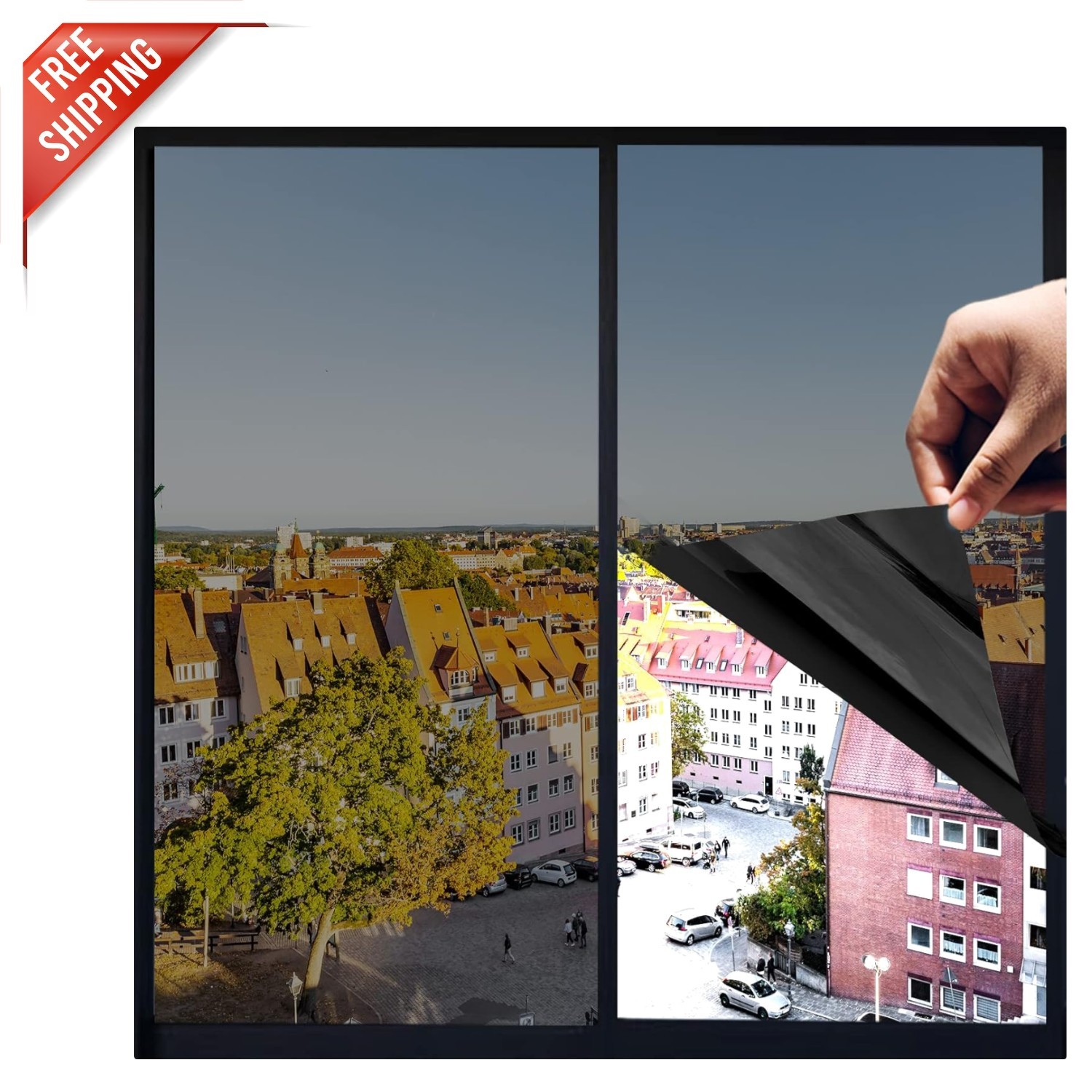 Daytime Reflective Window Film – Heat Control & Anti UV, 23.6 x 6.5 Feet