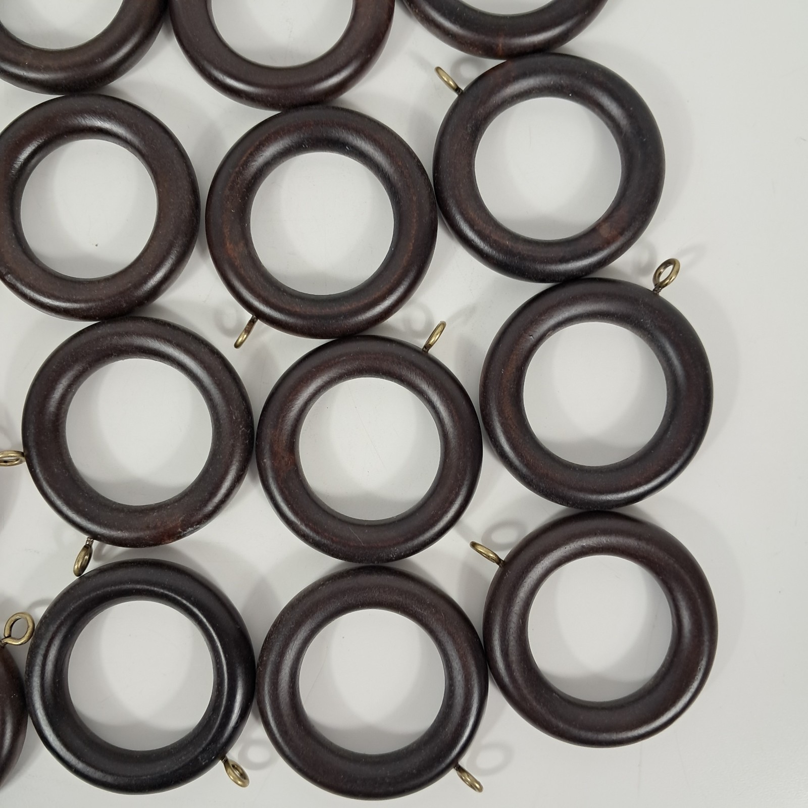 Lot of 25 Wood Curtain Rings 2 1/4in for 1 inch Rod