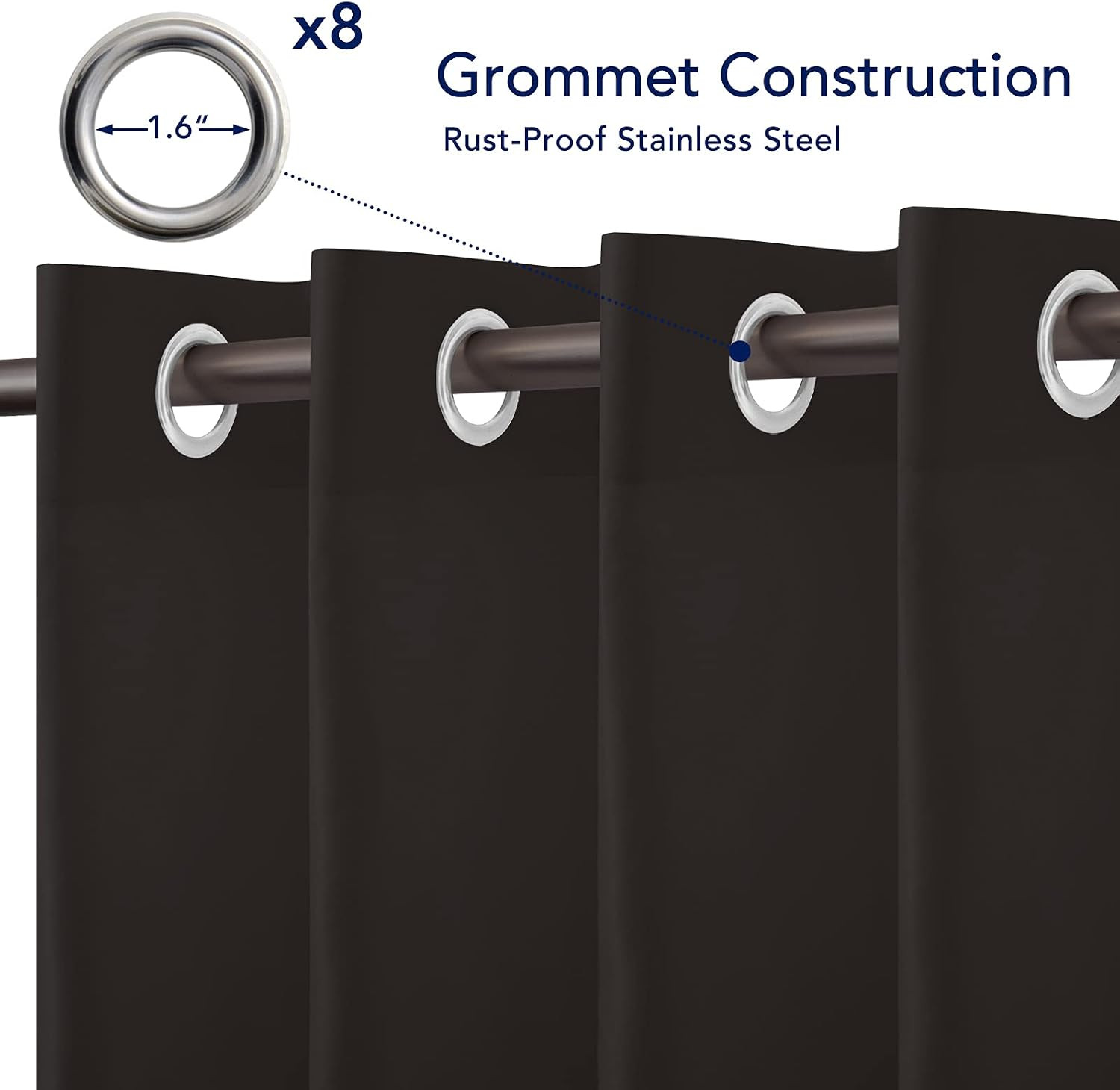 Outdoor Curtains for Patio Waterproof Weatherproof outside Curtains | UV Resista
