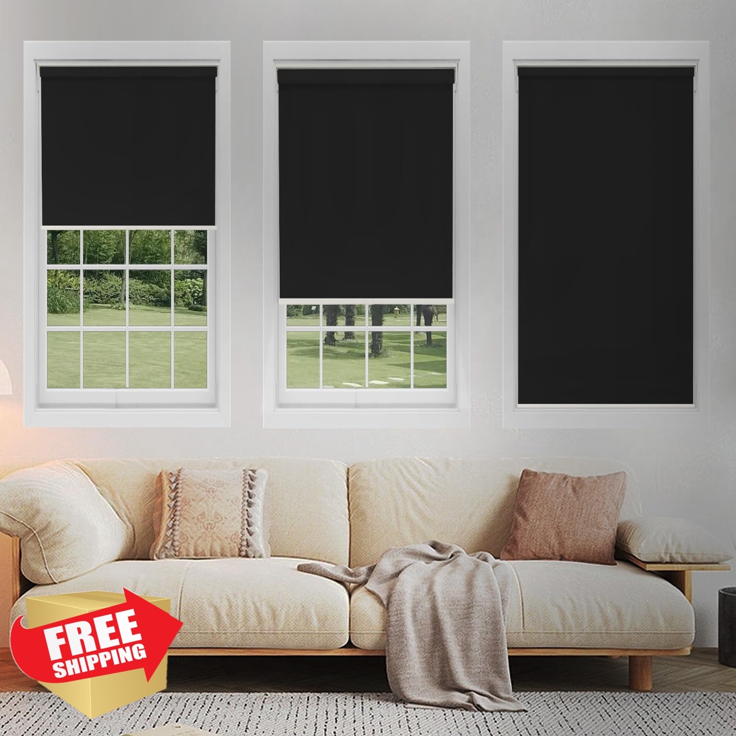 Changshade 31.5″x72″ Blinds Black