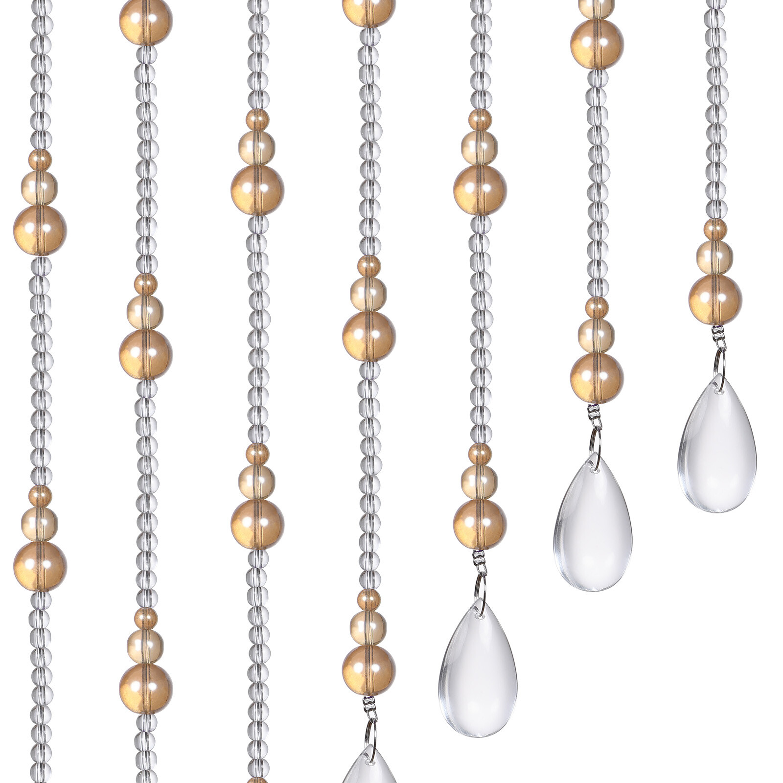 25/40 Strands Arched Crystal Glass Beaded Curtain Hanging Doorway Window Valance