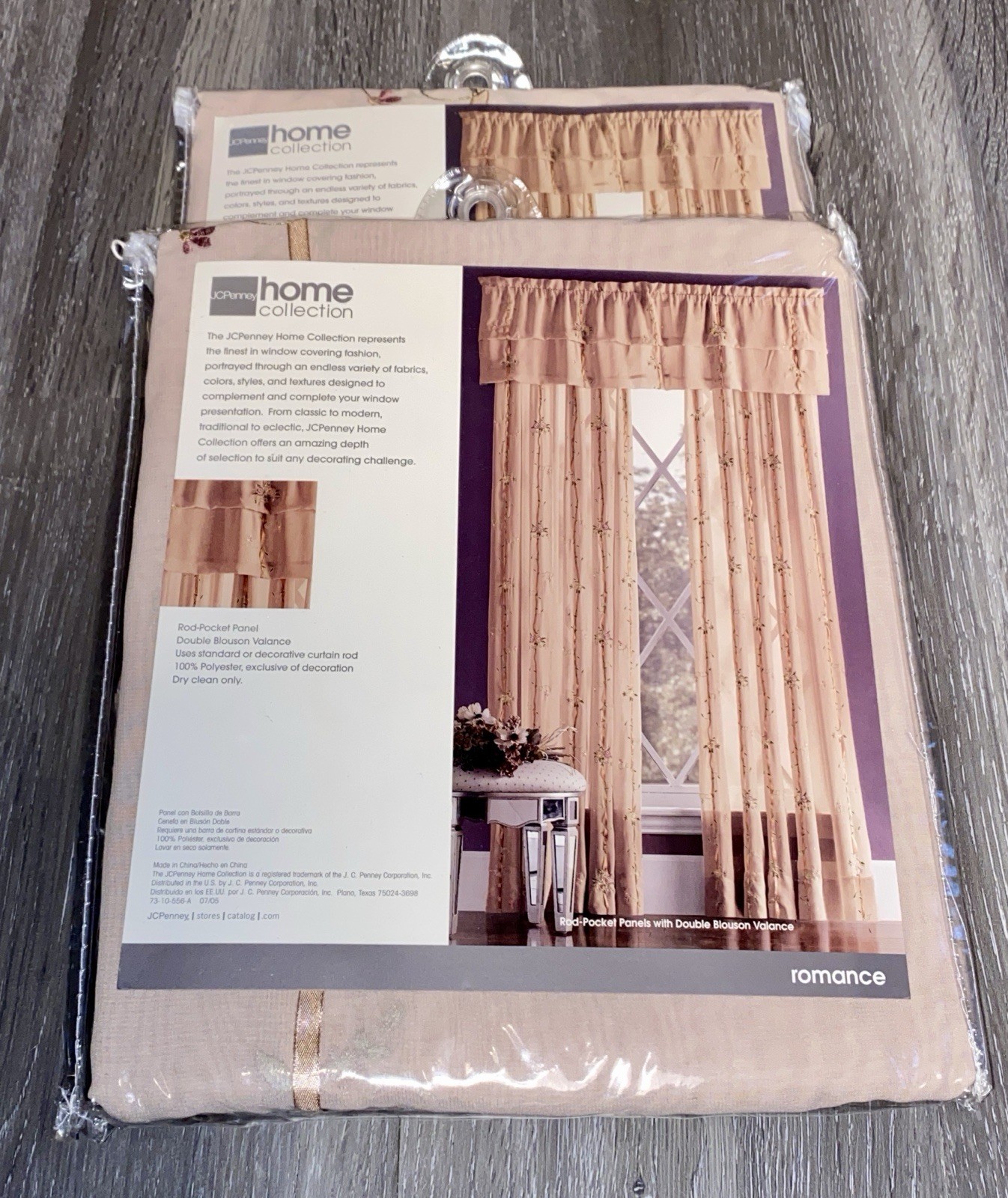 JC Penny Home Collection Romance Panel Rod Pocket Panel 54×84 Rose Beige Set