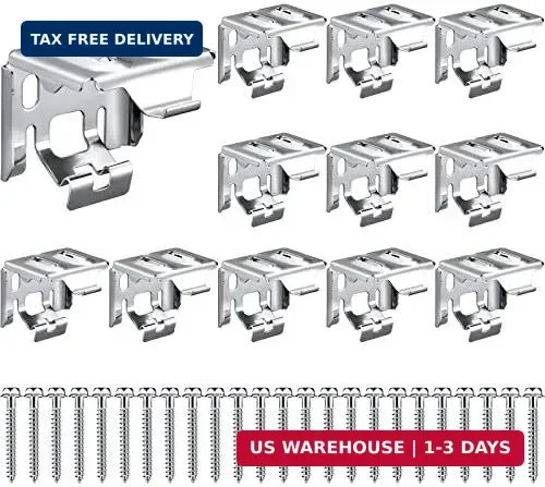 6 Pieces Mini Blind Brackets for Window Blinds, with Screws (1.18×1.18 Inch)