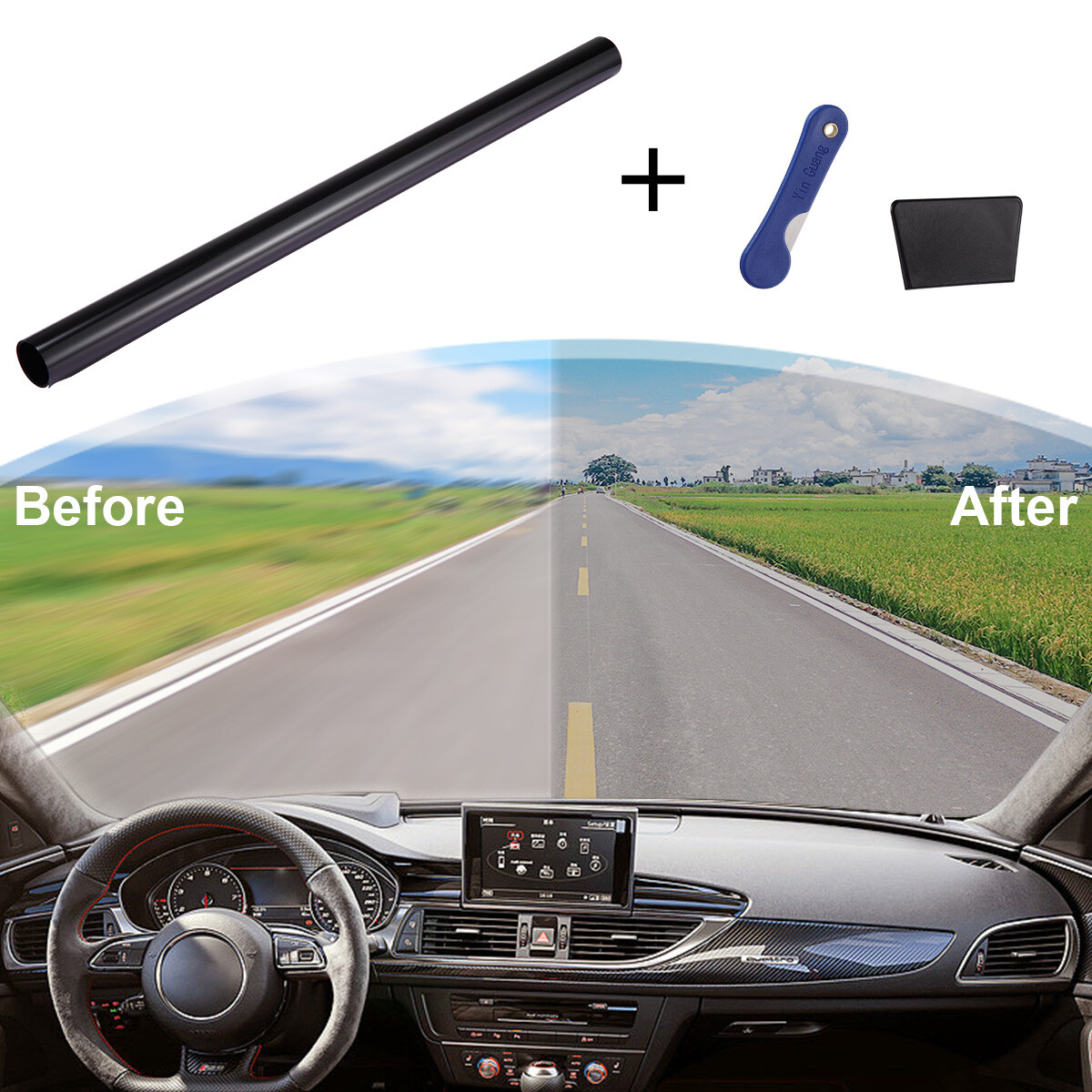 5%/15%/25%/35% VLT Uncut Window Roll Tint Film 20″ x 20ft Car Home Office Glass