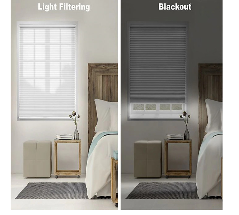 Real Simple Cordless Cellular 31.5 -Inch x 64-Inch Blackout Shade in Snow White
