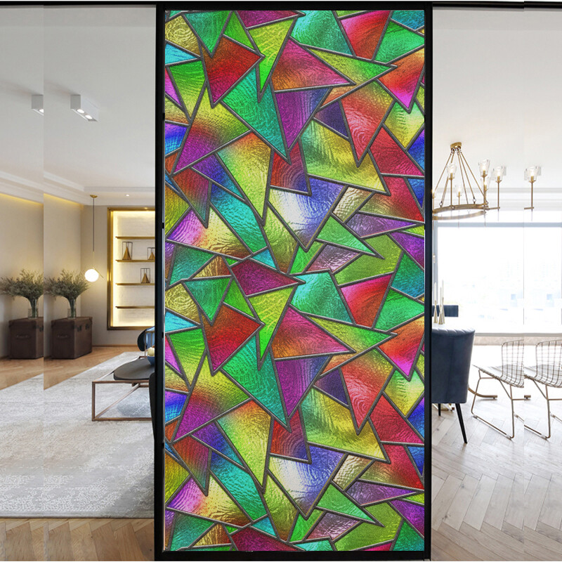 Static Cling Privacy Window Film PVC Vinyl Geometric Sticker Glass sticker