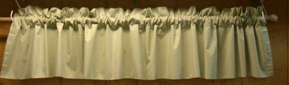 (1) Solid Valance ~ Sage Green ~ 15″ L x 90″ W