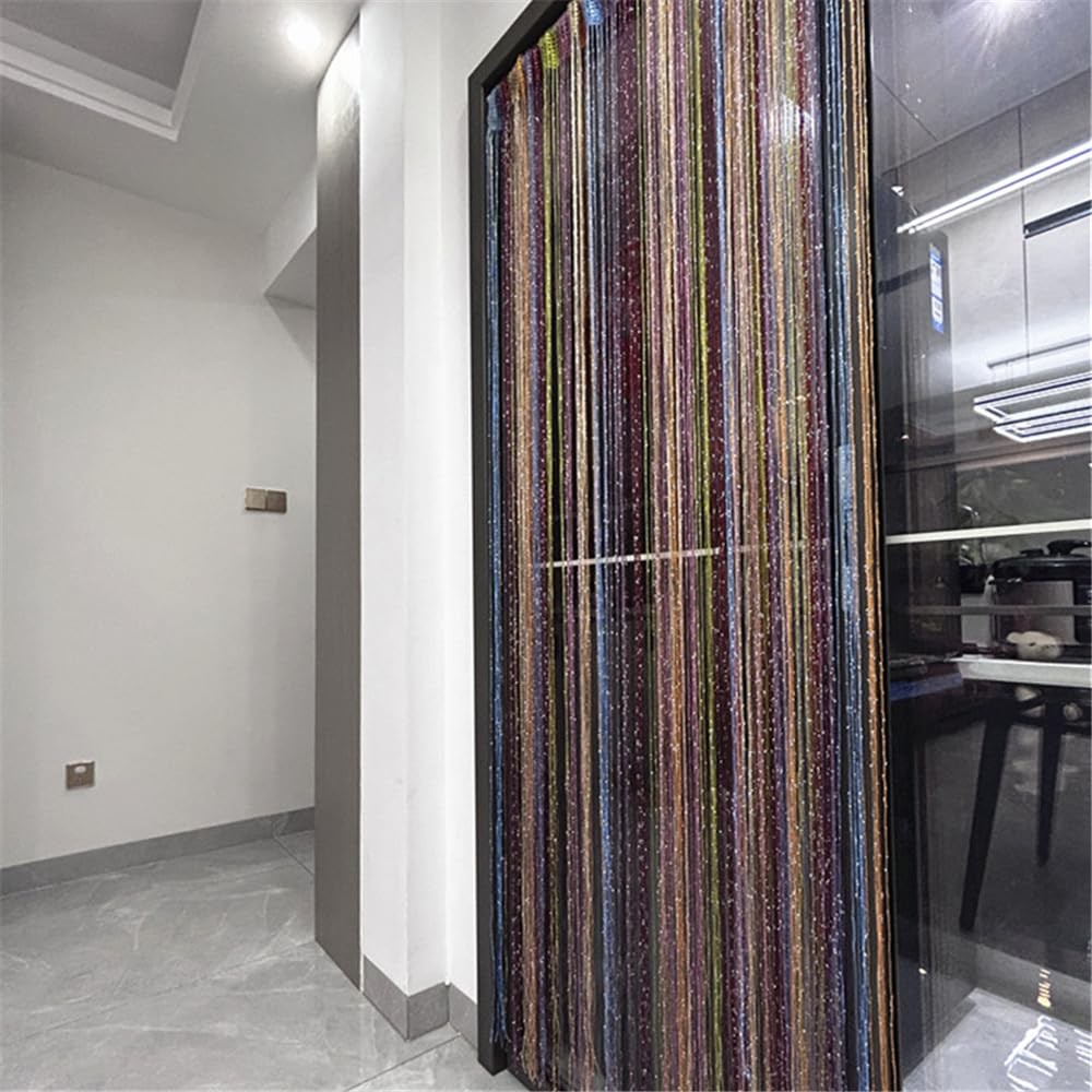 Decorative Door String Curtain Fringe Panel for Window Room Divider 100x200cm
