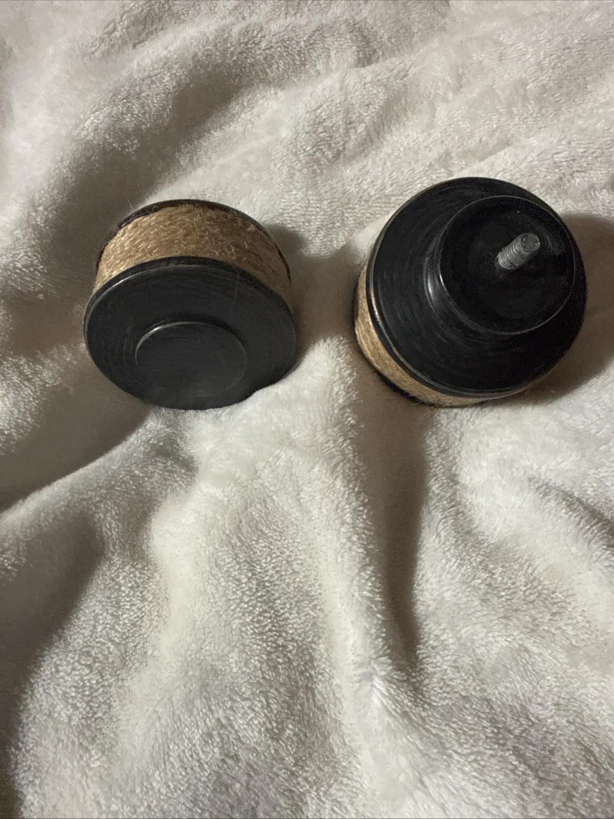 Two Curtain Rod Finials Screw on Curtain Rod End Caps Drapery Rods