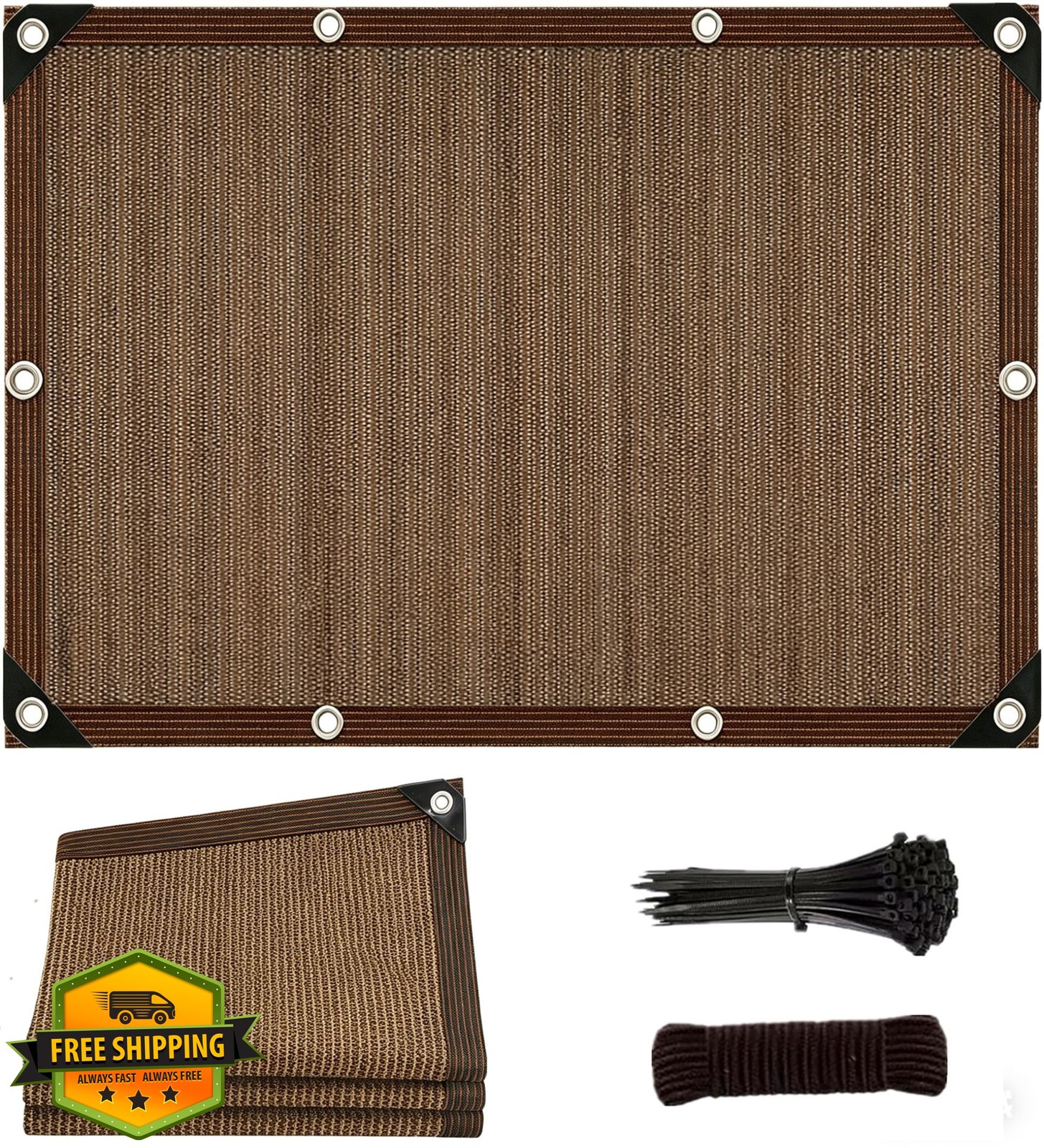 Aprllolg Shade Cloth Mocha 6.5’x10′