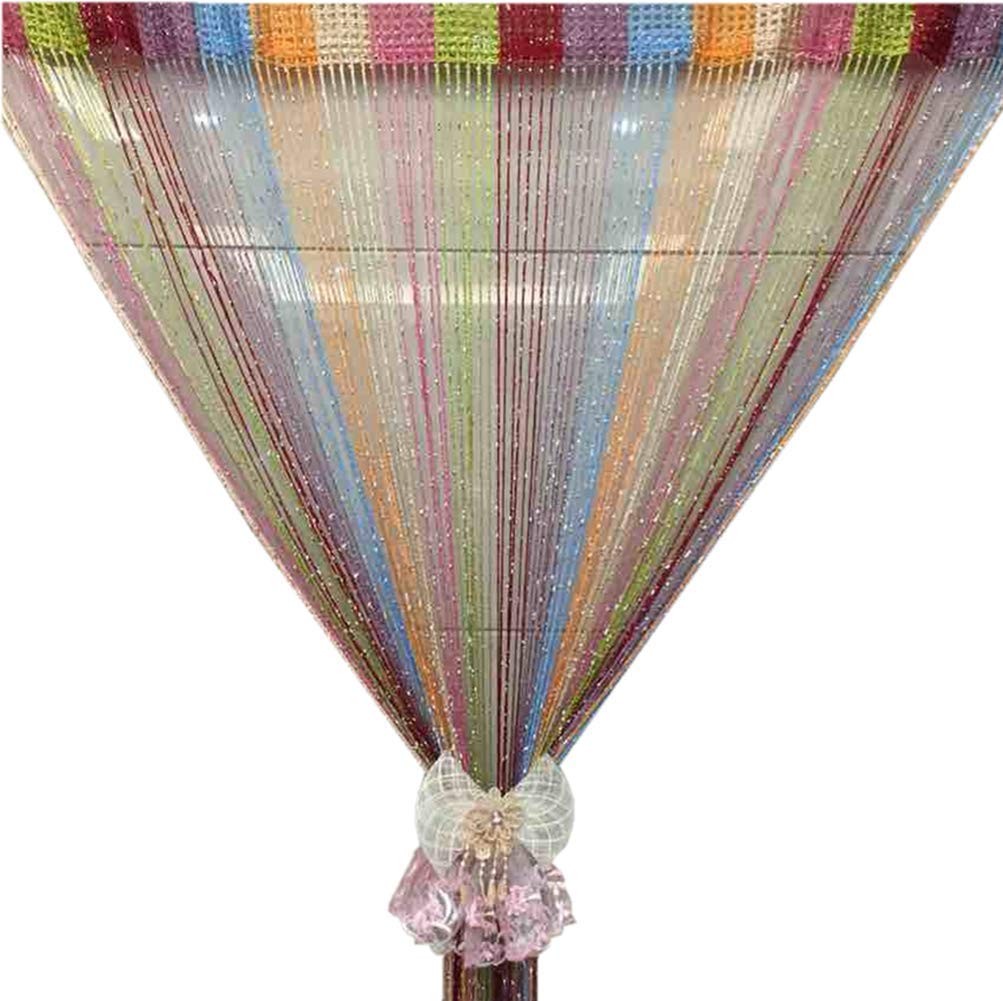 Decorative Door String Curtain Fringe Panel for Window Room Divider 100x200cm