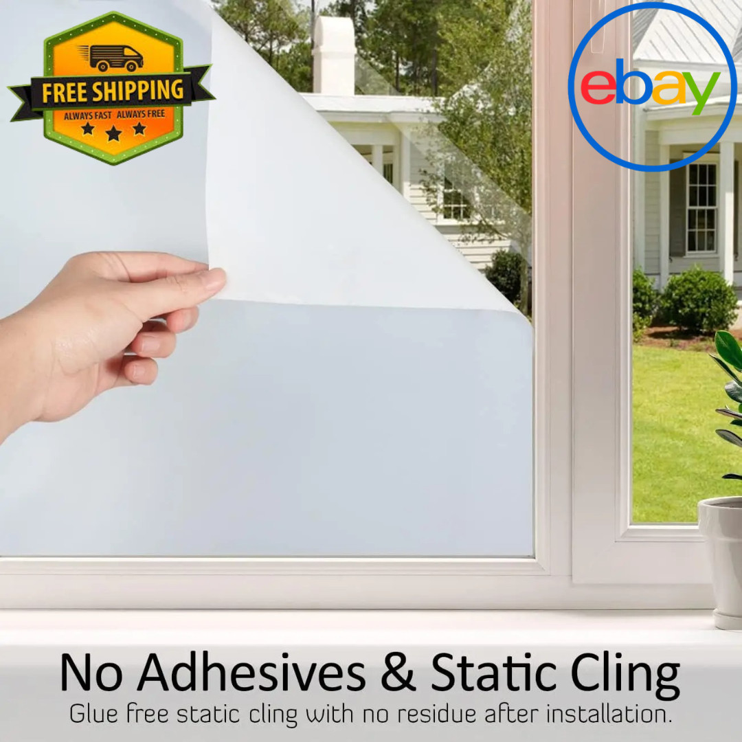 Frosted Window Film Vinyl * Total Privacy Glass Without Blocking The Light *