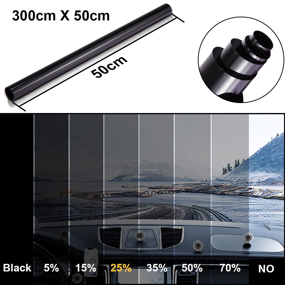 Uncut Roll Window Tint Film 15% VLT 20″x10’ft Feet Car Home Office Glass 10ft US