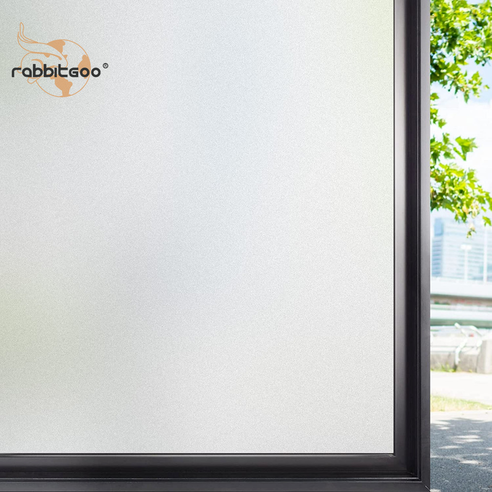 rabbitgoo Window Film Privacy Static Clings Pure Frosted Sticker 17.5×78.7In