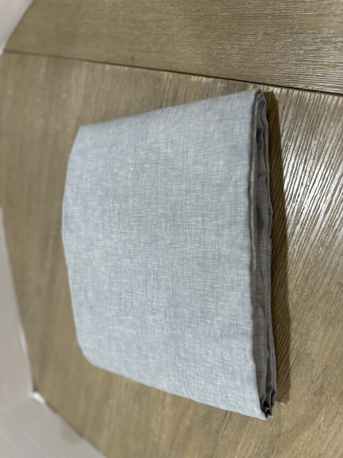 West Elm European Flax Linen Curtain Drape 48×108 ONE panel Chambray Melange