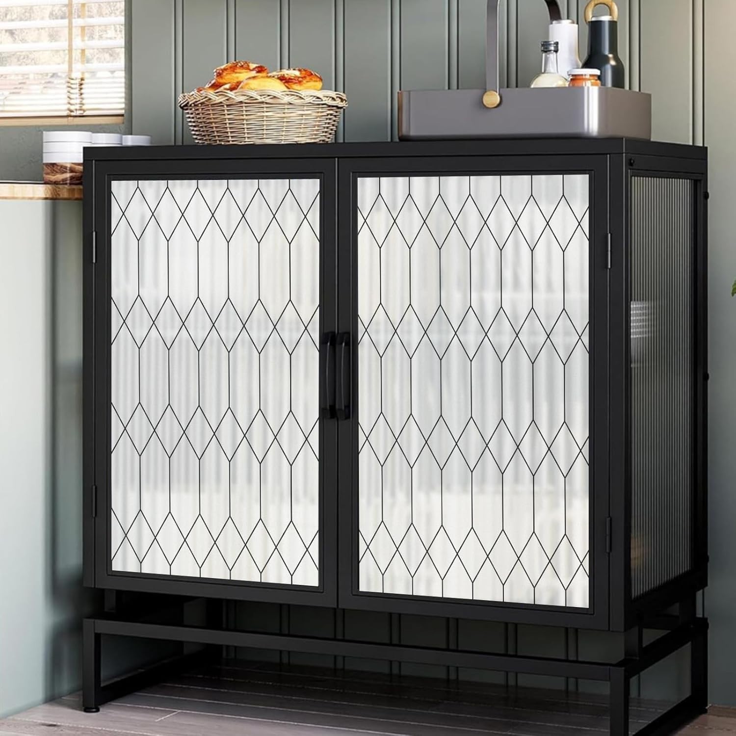 Moroccan Lattice Decorative Privacy Film – Static Cling, Heat Blocking Solution