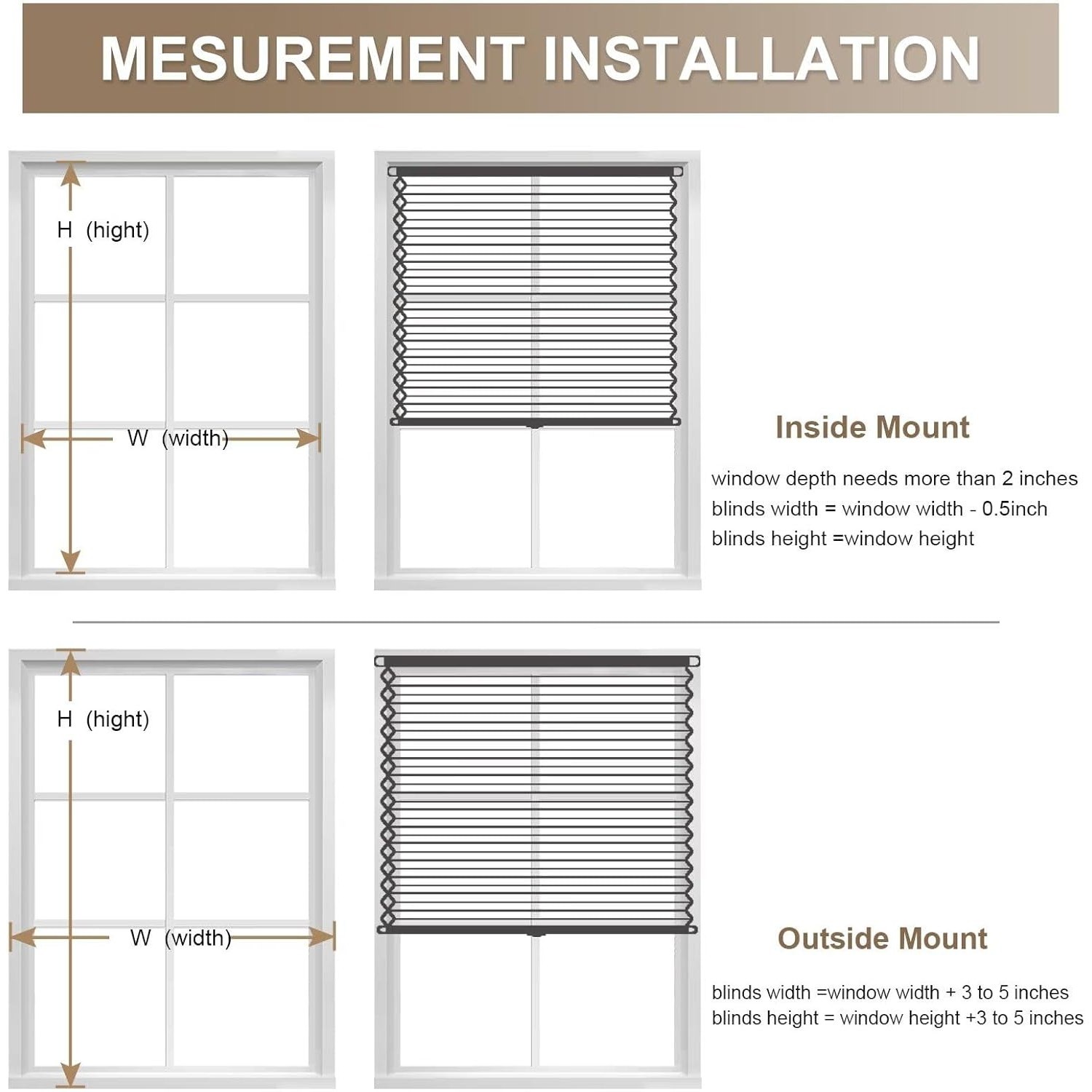 MYshade Cordless Blackout Cellular Shade 28″x64″ White