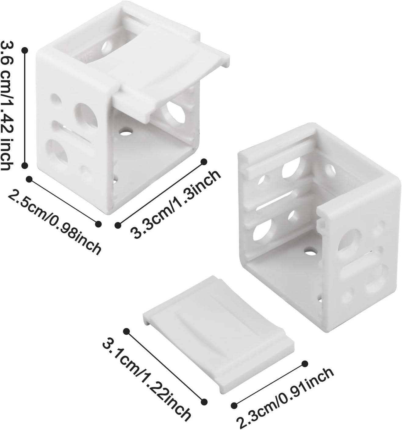 12 Pcs 1 Inch Blind Brackets Mini Blind Brackets Blinds Box Mounting Bracket Win