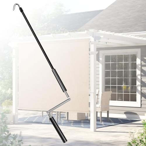 Black Metal Shade Crank for Awning & Wand – 1″W x 39″H – Replacement