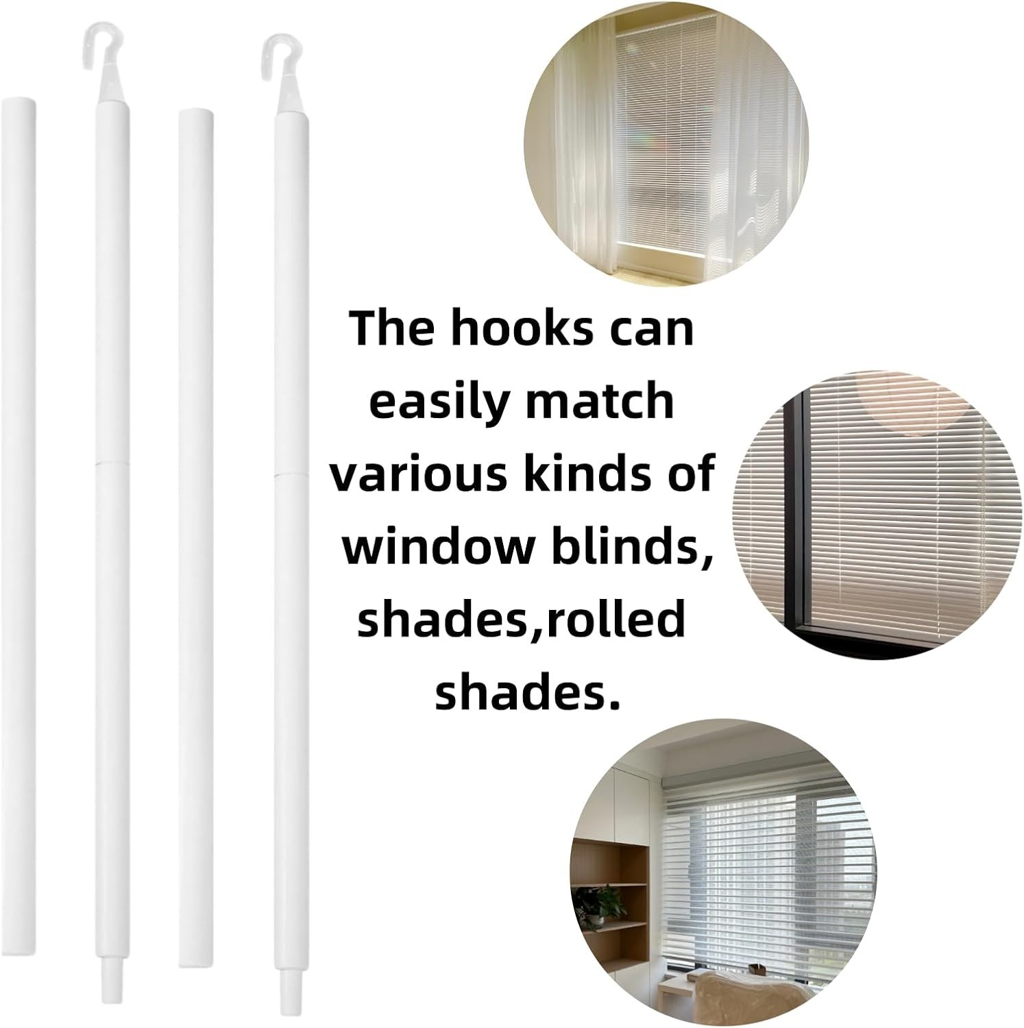 Detachable 24-Inch Blind Rods Replacement Wands – 2 Pieces