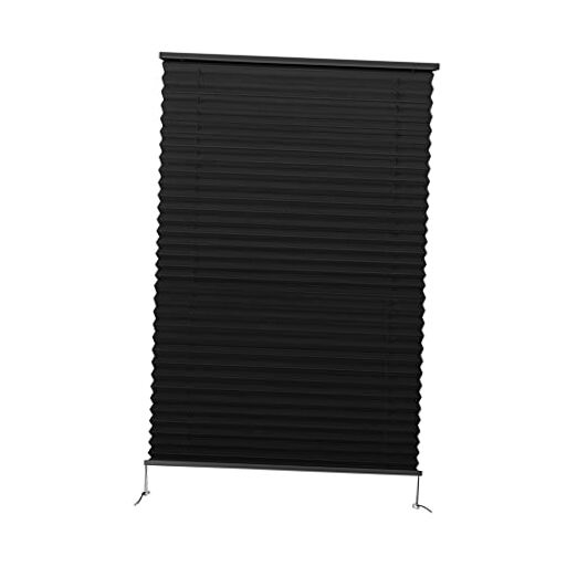 RV Pleated Shades, 26″ W x 38″ L Black Window Blinds for Camper, 26″W x 38″H