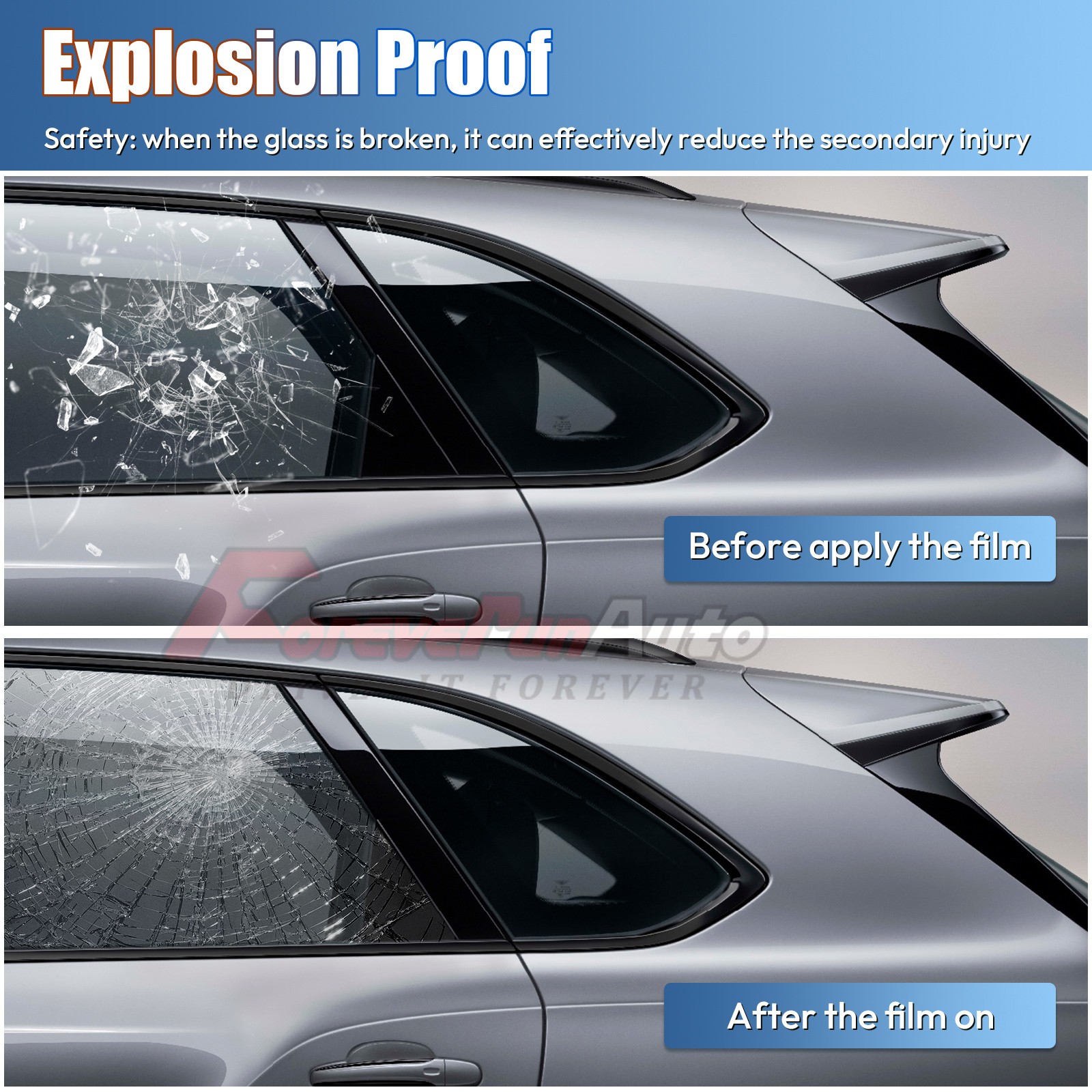 New 40″x100FT 5% Limo Shade 2Ply Car Window Tint Film Roll 5%